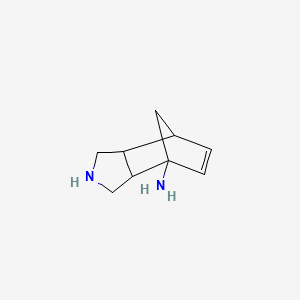 molecular formula C9H14N2 B573259 2,3,3A,4,7,7a-hexahydro-1H-4,7-methanoisoindol-4-amine CAS No. 175712-60-4