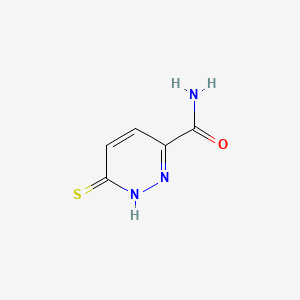 molecular formula C5H5N3OS B573262 6-Thioxo-1,6-dihydropyridazine-3-carboxamide CAS No. 176658-63-2