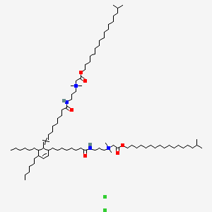 molecular formula C86H166Cl2N4O6 B573266 Isostearyl dilinoleamidopropyl betainate chloride CAS No. 185123-37-9