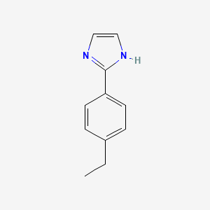 molecular formula C11H12N2 B573267 2-(4-Ethylphenyl)-1H-imidazole CAS No. 164062-69-5