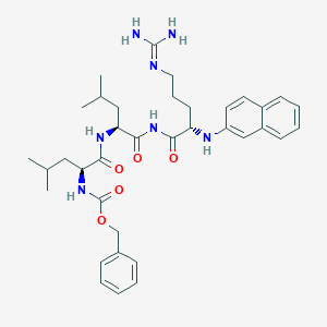molecular formula C36H49N7O5 B057327 N-Carbobenzoxyleucyl-leucyl-arginine-2-naphthylamide CAS No. 112219-39-3
