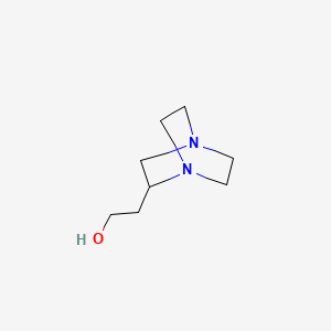 molecular formula C8H16N2O B573275 2-(1,4-Diazabicyclo[2.2.2]octan-2-yl)ethan-1-ol CAS No. 171351-27-2
