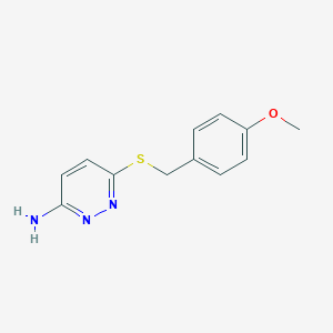 3-Pyridazinamine, 6-[[(4-methoxyphenyl)methyl]thio]-