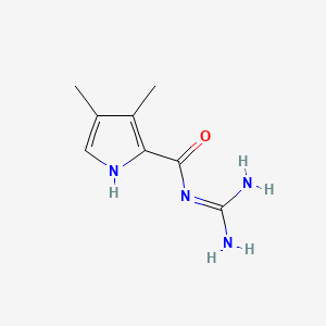 molecular formula C8H12N4O B573282 N-Carbamimidoyl-3,4-dimethyl-1H-pyrrole-2-carboxamide CAS No. 172457-43-1