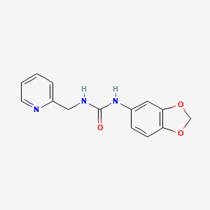 molecular formula C14H13N3O3 B5732882 N-(1,3-BENZODIOXOL-5-YL)-N'-(2-PYRIDYLMETHYL)UREA 
