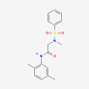 molecular formula C17H20N2O3S B5732953 N-(2,5-dimethylphenyl)-N~2~-methyl-N~2~-(phenylsulfonyl)glycinamide 
