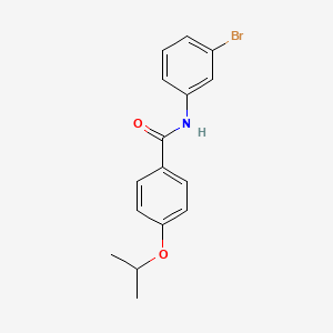 molecular formula C16H16BrNO2 B5732962 N-(3-bromophenyl)-4-(propan-2-yloxy)benzamide 