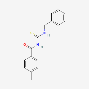 molecular formula C16H16N2OS B5733038 N-(benzylcarbamothioyl)-4-methylbenzamide 