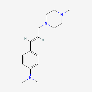 molecular formula C16H25N3 B5733044 N,N-dimethyl-4-[(E)-3-(4-methylpiperazin-1-yl)prop-1-enyl]aniline 