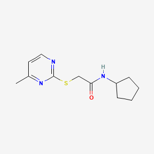 molecular formula C12H17N3OS B5733054 N-cyclopentyl-2-[(4-methylpyrimidin-2-yl)sulfanyl]acetamide 