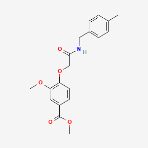 molecular formula C19H21NO5 B5733150 Methyl 3-methoxy-4-[2-[(4-methylphenyl)methylamino]-2-oxoethoxy]benzoate 
