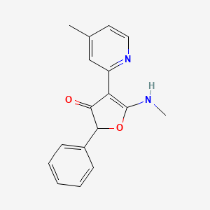 5-(Methylamino)-4-(4-methylpyridin-2-yl)-2-phenylfuran-3-one