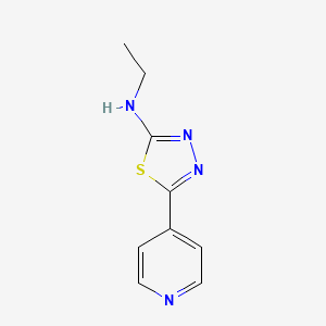 molecular formula C9H10N4S B5733348 2-Ethylamino-5-(4-pyridyl)-1,3,4-thiadiazole 