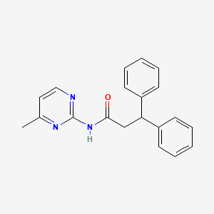 molecular formula C20H19N3O B5733357 N-(4-methylpyrimidin-2-yl)-3,3-diphenylpropanamide 