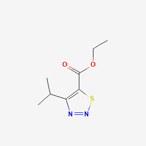 molecular formula C8H12N2O2S B573336 Ethyl 4-(propan-2-yl)-1,2,3-thiadiazole-5-carboxylate CAS No. 183302-79-6