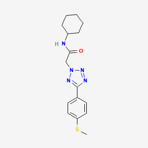 molecular formula C16H21N5OS B5733375 N-CYCLOHEXYL-2-{5-[4-(METHYLSULFANYL)PHENYL]-2H-1,2,3,4-TETRAZOL-2-YL}ACETAMIDE 