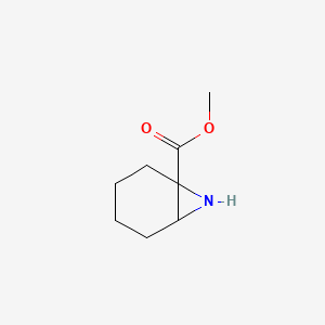 molecular formula C8H13NO2 B573339 Methyl 7-azabicyclo[4.1.0]heptane-1-carboxylate CAS No. 193634-82-1