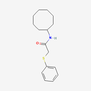 molecular formula C16H23NOS B5733403 N-cyclooctyl-2-(phenylsulfanyl)acetamide 