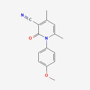molecular formula C15H14N2O2 B5733530 1-(4-Methoxyphenyl)-4,6-dimethyl-2-oxopyridine-3-carbonitrile 