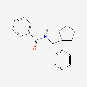 molecular formula C19H21NO B5733538 N-[(1-phenylcyclopentyl)methyl]benzamide 