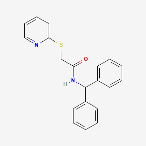 molecular formula C20H18N2OS B5733542 N-(diphenylmethyl)-2-(pyridin-2-ylsulfanyl)acetamide 