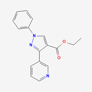 molecular formula C17H15N3O2 B5733761 Ethyl 1-phenyl-3-pyridin-3-ylpyrazole-4-carboxylate 