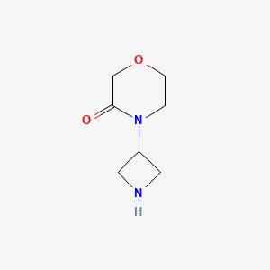 molecular formula C7H12N2O2 B573377 4-(Azetidin-3-yl)morpholin-3-one CAS No. 178311-58-5