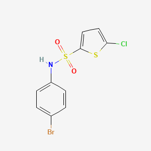 molecular formula C10H7BrClNO2S2 B5733851 N-(4-bromophenyl)-5-chlorothiophene-2-sulfonamide 