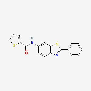 molecular formula C18H12N2OS2 B5734012 N-(2-phenyl-1,3-benzothiazol-6-yl)thiophene-2-carboxamide 