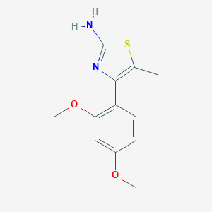 molecular formula C12H14N2O2S B057341 4-(2,4-Dimethoxyphenyl)-5-methyl-1,3-thiazol-2-amine CAS No. 117844-98-1