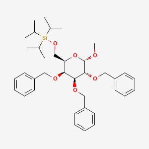 molecular formula C37H52O6Si B573413 Methyl 2,3,4-tri-O-benzyl-6-O-triisopropylsilyl-A-D-galactopyranoside CAS No. 162147-37-7