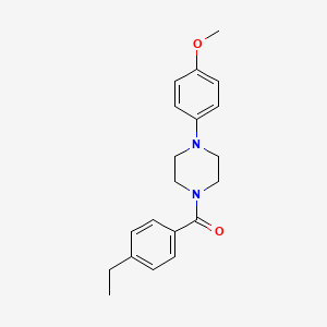 molecular formula C20H24N2O2 B5734183 (4-ETHYLPHENYL)[4-(4-METHOXYPHENYL)PIPERAZINO]METHANONE 