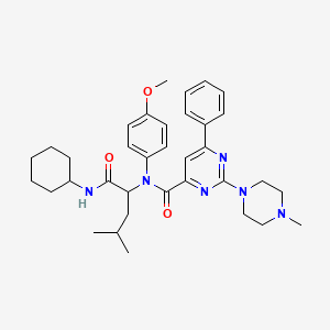 4-Pyrimidinecarboxamide,n-[1-[(cyclohexylamino)carbonyl]-3-methylbutyl]-n-(4-methoxyphenyl)-2-(4-methyl-1-piperazinyl)-6-phenyl-