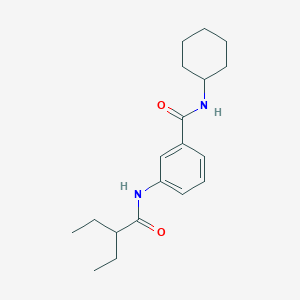 molecular formula C19H28N2O2 B5734242 N-cyclohexyl-3-[(2-ethylbutanoyl)amino]benzamide 