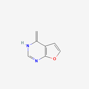 molecular formula C7H6N2O B573431 4-methylidene-3H-furo[2,3-d]pyrimidine CAS No. 186454-71-7