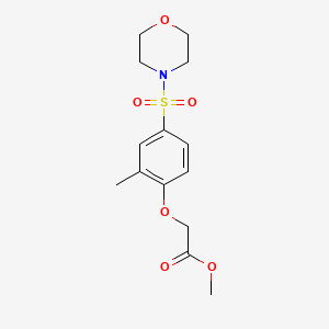 molecular formula C14H19NO6S B5734369 Methyl [2-methyl-4-(morpholin-4-ylsulfonyl)phenoxy]acetate 