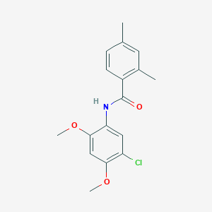 molecular formula C17H18ClNO3 B5734426 N-(5-chloro-2,4-dimethoxyphenyl)-2,4-dimethylbenzamide 