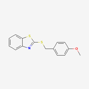 molecular formula C15H13NOS2 B5734454 2-[(4-Methoxybenzyl)sulfanyl]-1,3-benzothiazole 