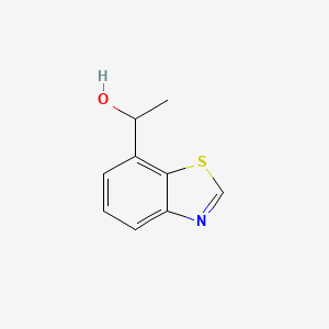 molecular formula C9H9NOS B573456 1-(1,3-Benzothiazol-7-yl)ethanol CAS No. 181820-08-6