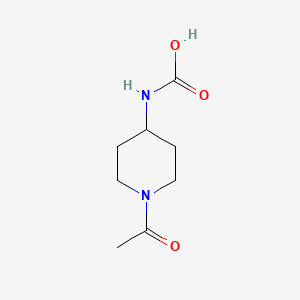 molecular formula C8H14N2O3 B573461 (1-Acetyl-4-piperidinyl)carbamic acid CAS No. 183591-01-7