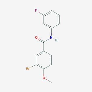 molecular formula C14H11BrFNO2 B5734643 3-bromo-N-(3-fluorophenyl)-4-methoxybenzamide 