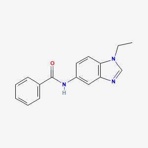 molecular formula C16H15N3O B5734650 N-(1-ethyl-1H-benzimidazol-5-yl)benzamide 