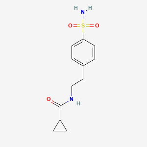 molecular formula C12H16N2O3S B5734681 N-[2-(4-sulfamoylphenyl)ethyl]cyclopropanecarboxamide 