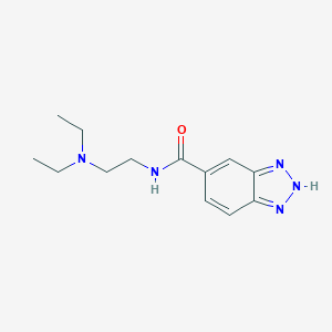 molecular formula C13H19N5O B057347 N-[2-(diethylamino)ethyl]-2H-benzotriazole-5-carboxamide CAS No. 116822-18-5