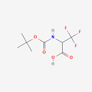molecular formula C8H12F3NO4 B573488 N-(Tert-butoxycarbonyl)-3,3,3-trifluoroalanine CAS No. 188030-43-5