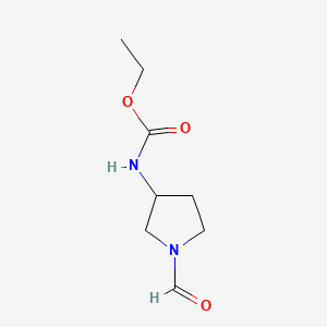 molecular formula C8H14N2O3 B573496 Ethyl (1-formylpyrrolidin-3-yl)carbamate CAS No. 184107-59-3