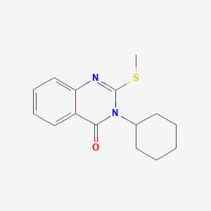 molecular formula C15H18N2OS B5734992 3-Cyclohexyl-2-methylsulfanylquinazolin-4-one 
