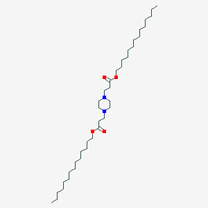 molecular formula C38H74N2O4 B057350 Tetradecyl 3-[4-(3-oxo-3-tetradecoxypropyl)piperazin-1-yl]propanoate CAS No. 111980-81-5