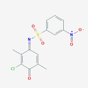 molecular formula C14H11ClN2O5S B5735140 N-(3-chloro-2,5-dimethyl-4-oxo-2,5-cyclohexadien-1-ylidene)-3-nitrobenzenesulfonamide 