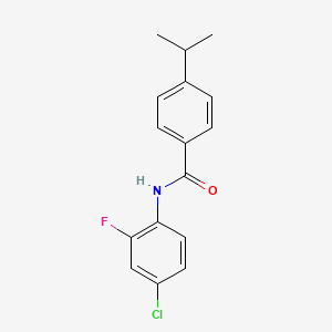 molecular formula C16H15ClFNO B5735160 N-(4-chloro-2-fluorophenyl)-4-(propan-2-yl)benzamide 